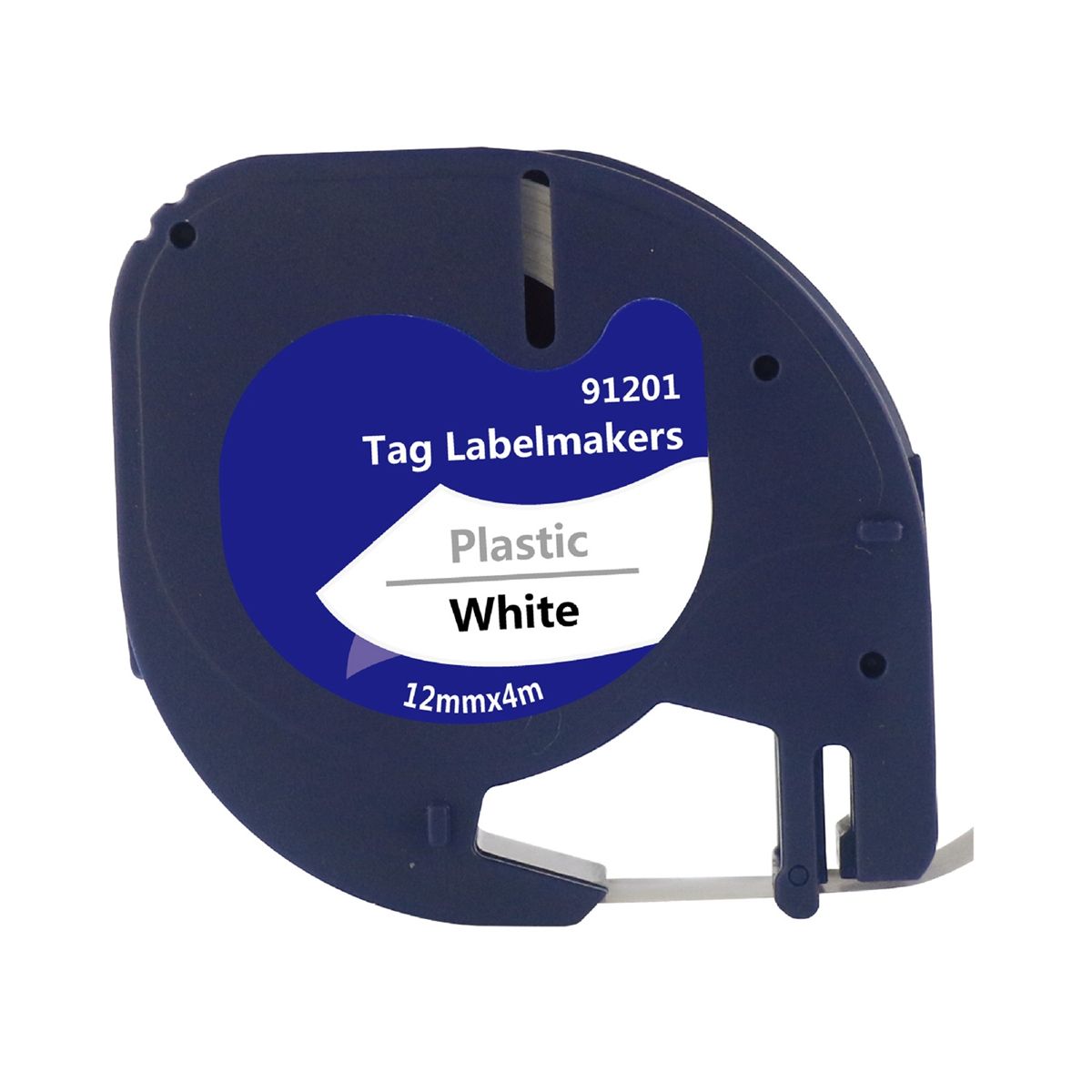 10Pcs 91200 91330 Label Tape Compatible for LetraTag Plus LT100H LT100T QX50 Refills Black on White