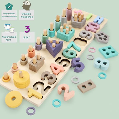 Children Wooden Toys G Montessori Materials Teaching Count N