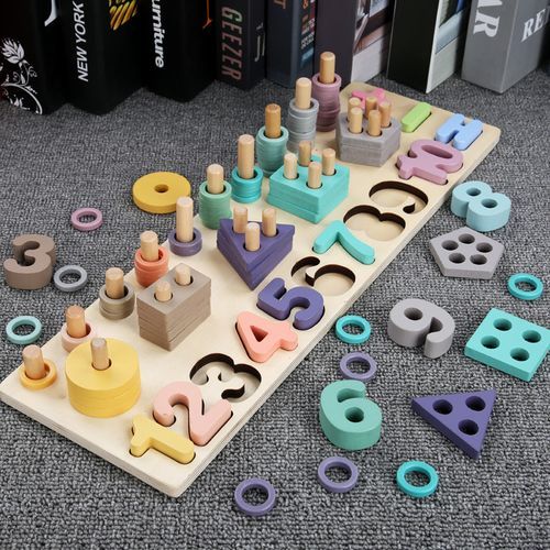 Children Wooden Toys G Montessori Materials Teaching Count N