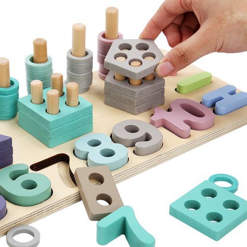 Children Wooden Toys G Montessori Materials Teaching Count N