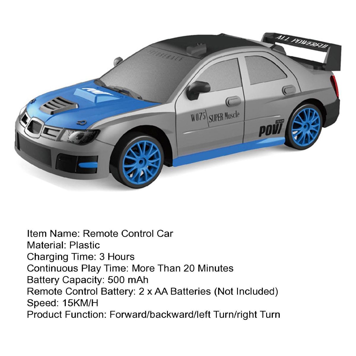 Remote Control Car High-speed Rc Drift Car Toy 4wd Electric for Kids Grey