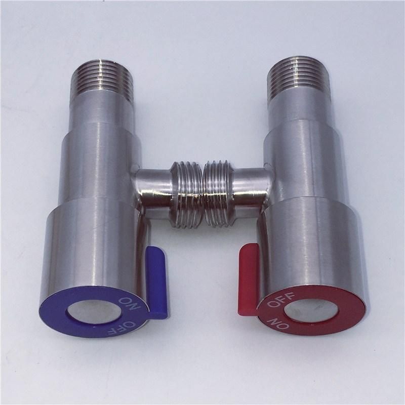 20mm Interface Stainless Steel One In And One Out Triangular Valve Blue