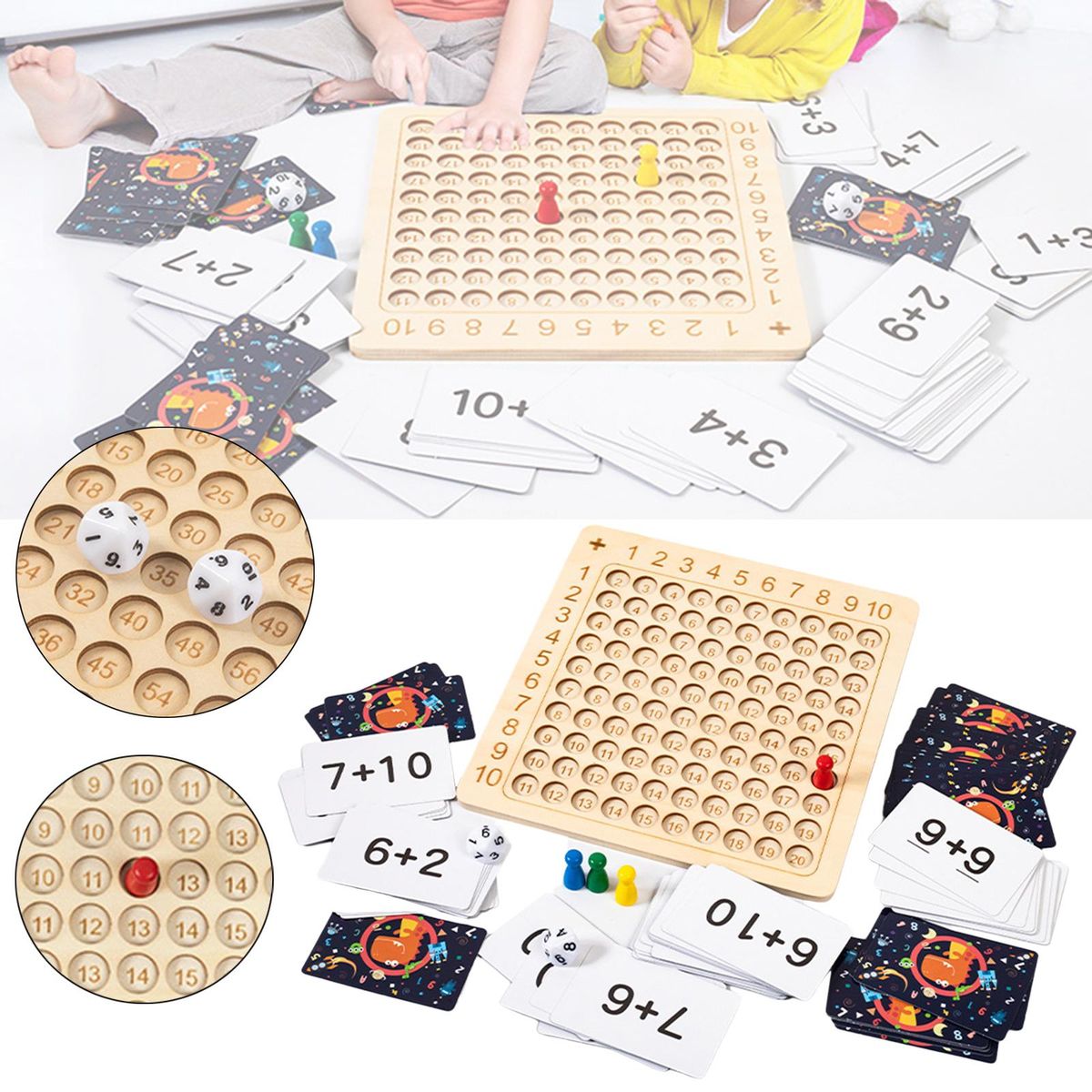 Wooden Multiplication Board Multiplication Division Board