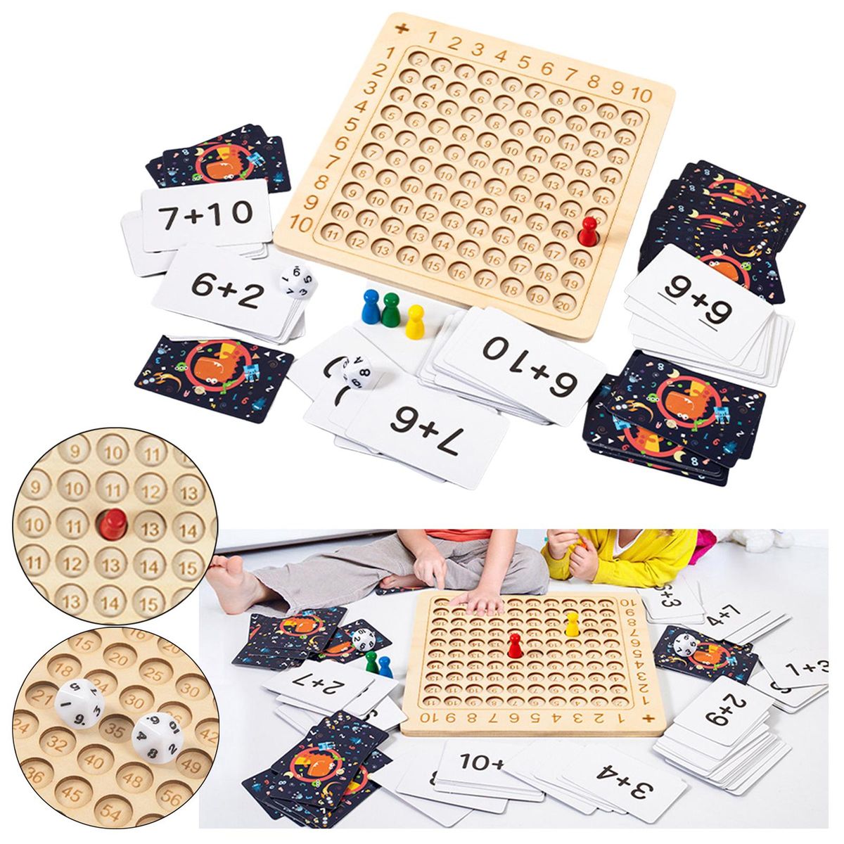 Wooden Multiplication Board Multiplication Division Board