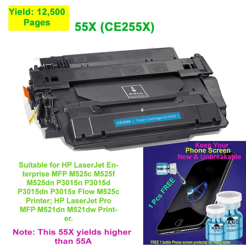 Premium 55X - CE255X Black Toner Cartridge