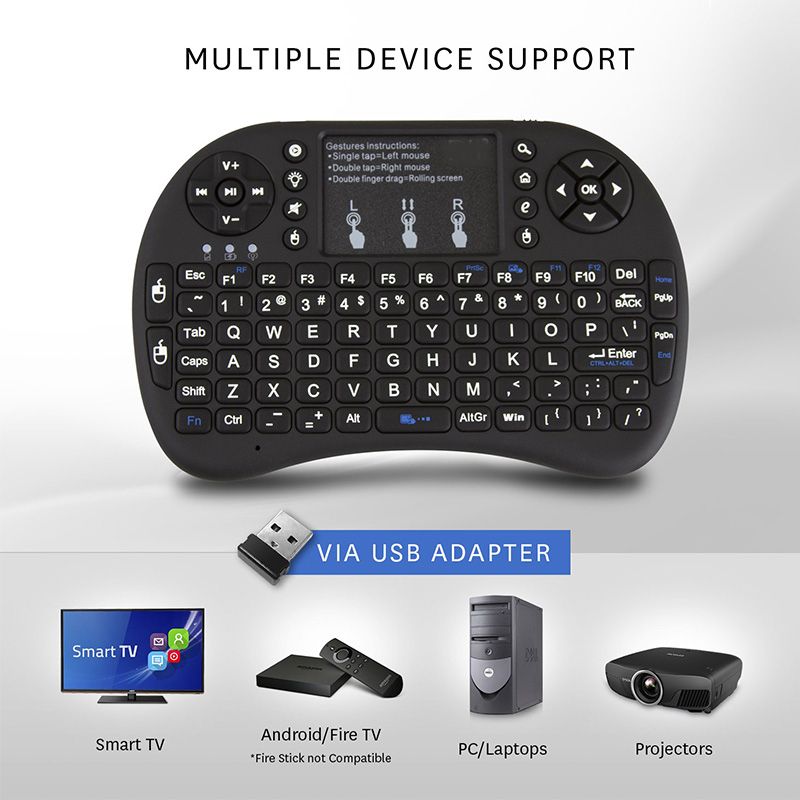 I8 Mini Wireless Keyboard 2.4g English Russian 3 Color Air