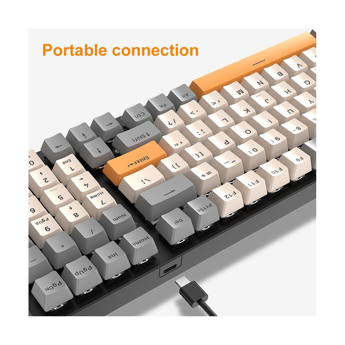 K6 Mechanical Keyboard 100 Keys Keycaps BT5.0 2.4 Ghz
