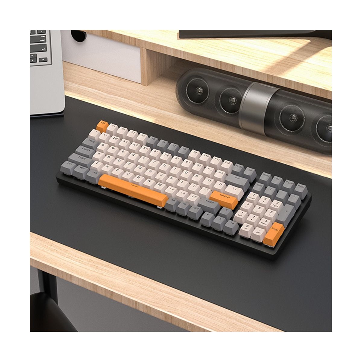 K6 Mechanical Keyboard 100 Keys Keycaps BT5.0 2.4 Ghz