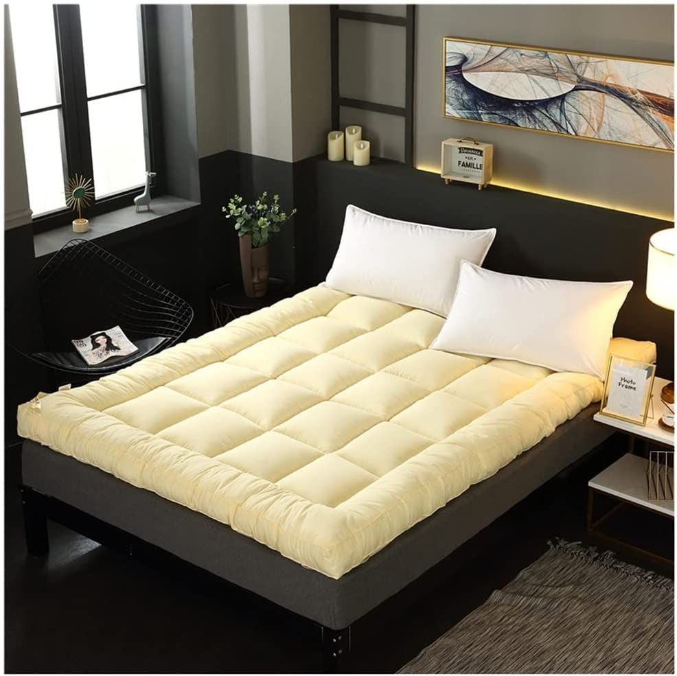 Luxe, Fluffy, Quality 6cm Super Thick, Mattress Topper- Cream