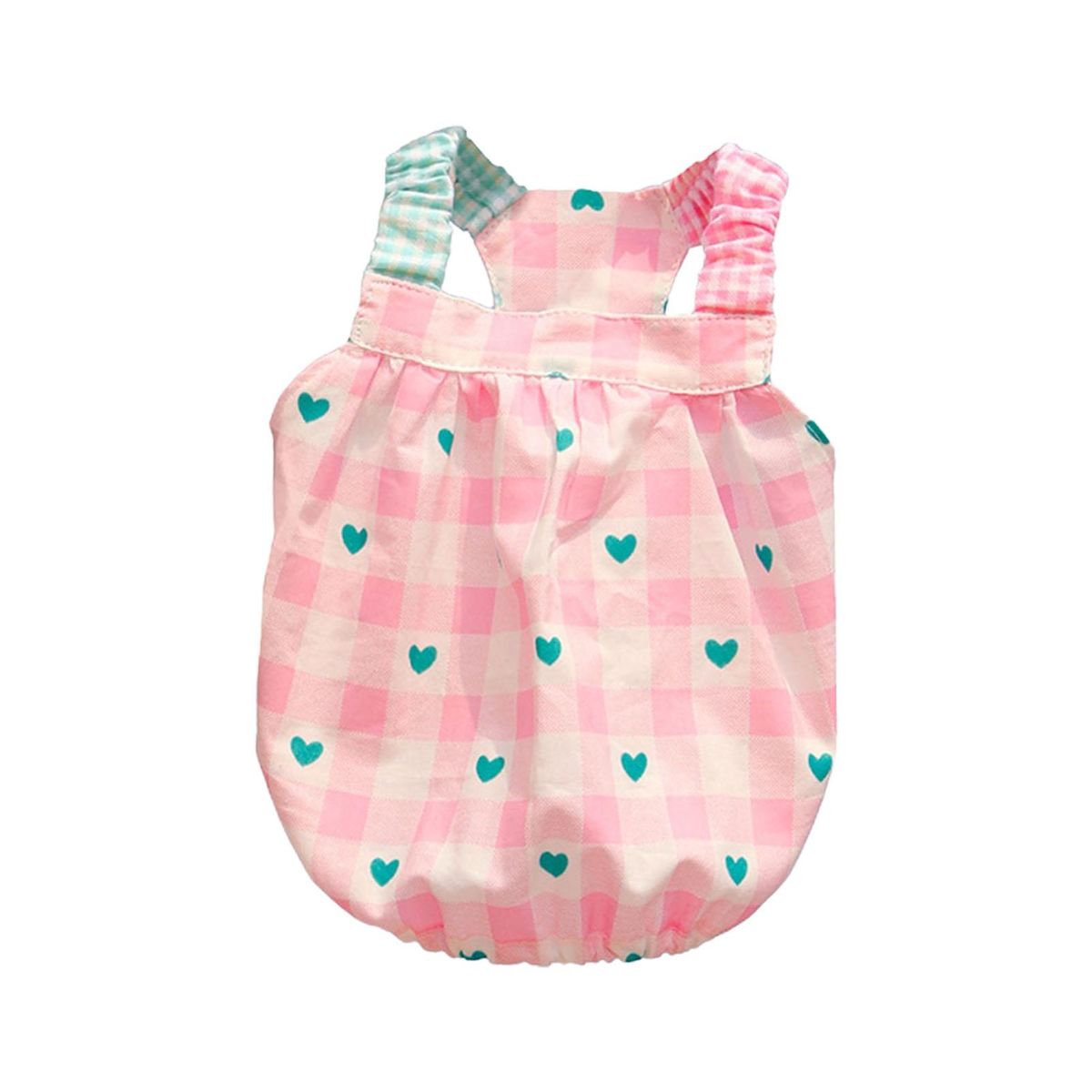 Pet Camisole Dress Plaid Print Cat Dog Princess Dress Pink