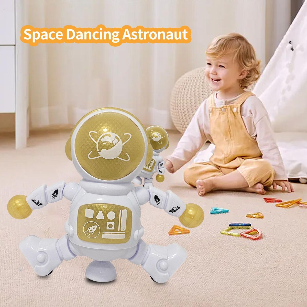 Electronic Toy Intelligent Electronic Space Dance White