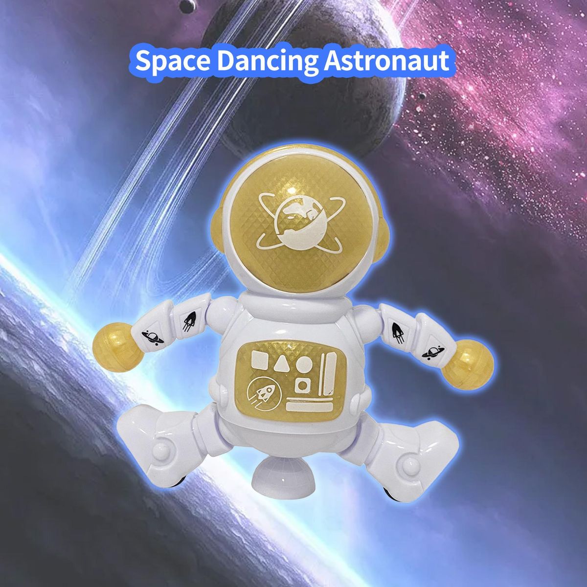 Electronic Toy Intelligent Electronic Space Dance White