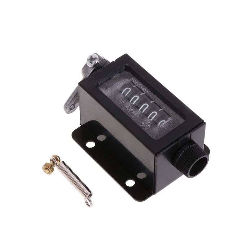 D67-f 5 Digits Mechanical Pull Stroke Counter Black Casing
