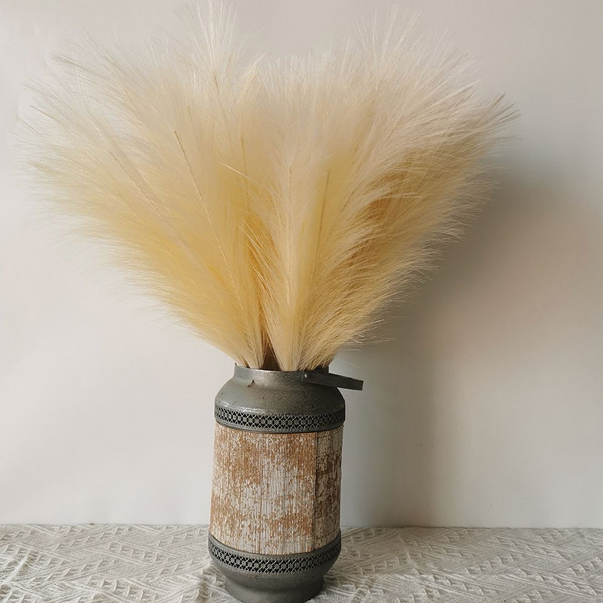 Fake Pampas Grass Faux Pampas Grass Wedding Bridal Bouquet 3