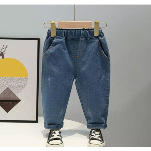 Boys Button Down Shirt And Jean Trouser - Leaf Green