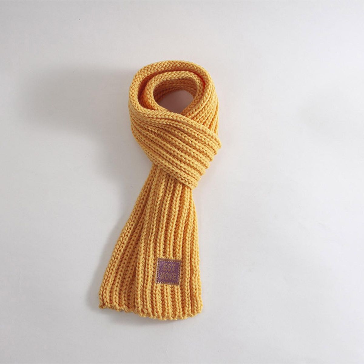 Kids Winter Scarf Cozykidz Knitted Neck Wrap Soft Warm for Babies Yellow