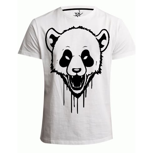 Wild Panda Print Tshirt - White