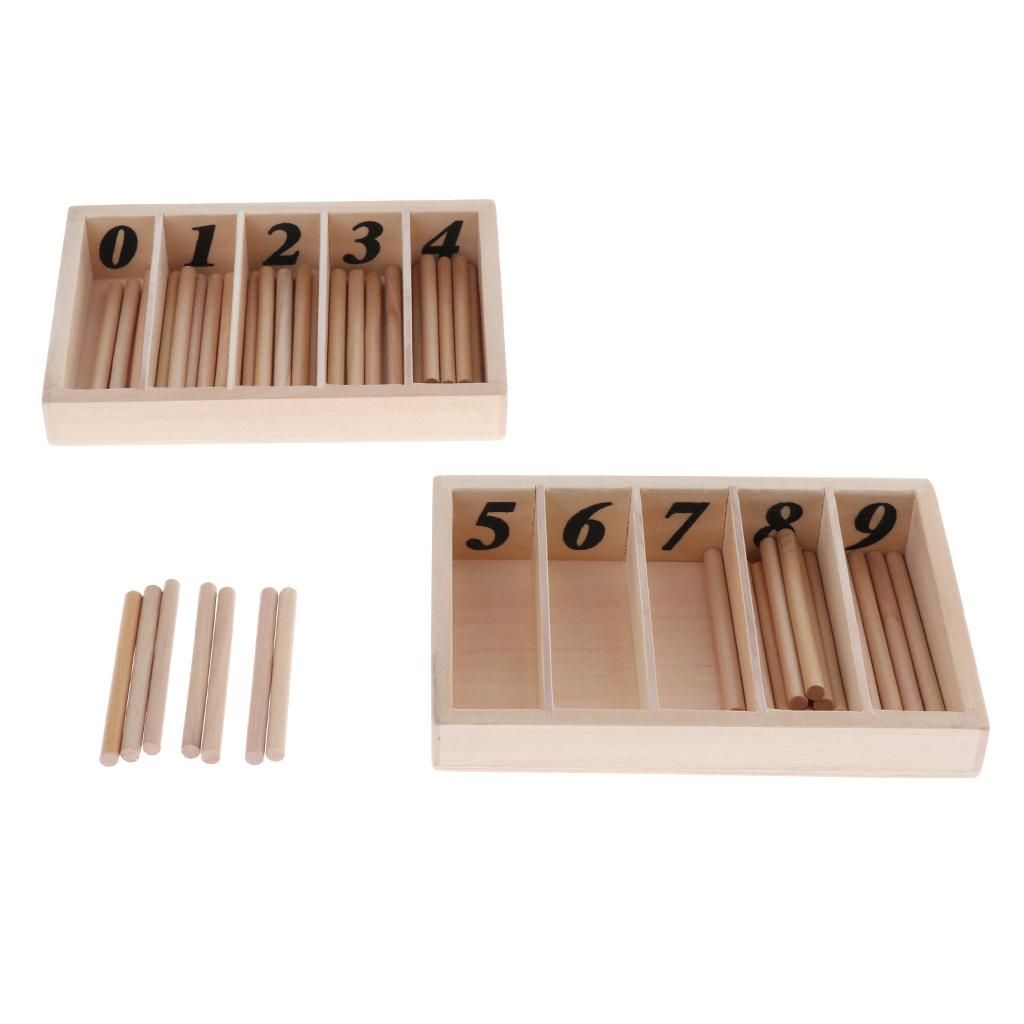 Montessori Checker Board Beads Box Set & Numbers Sticks Family Version