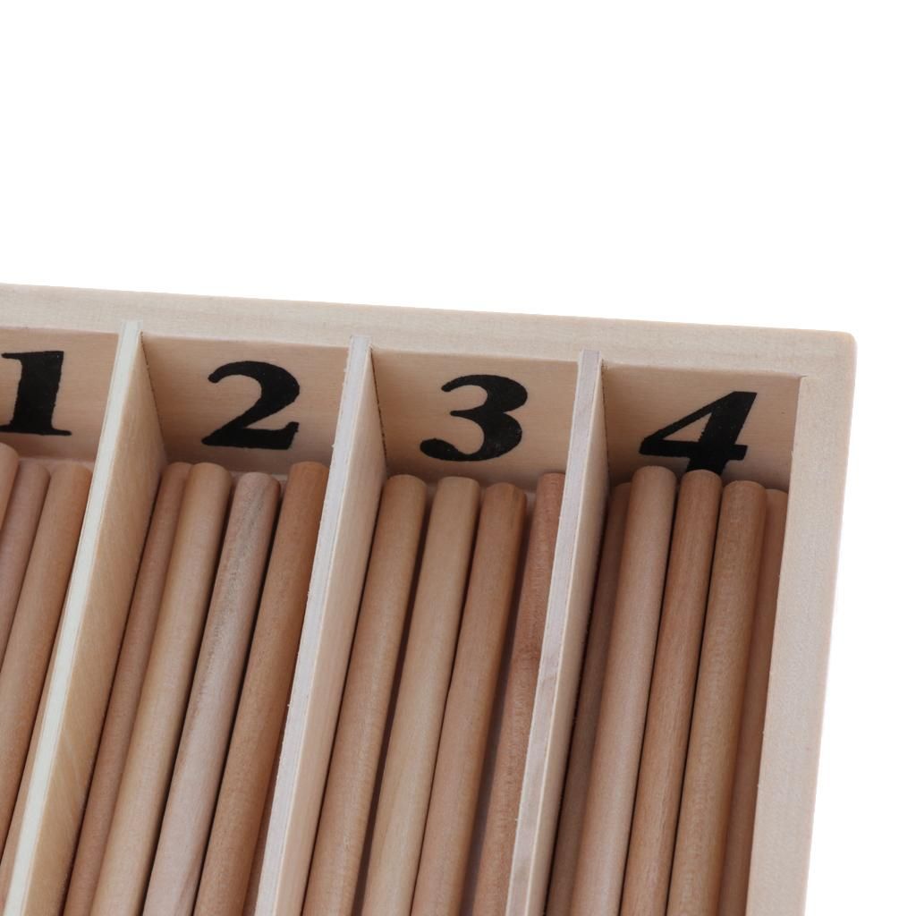 Montessori Checker Board Beads Box Set & Numbers Sticks Family Version