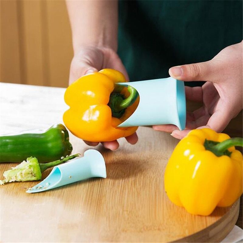 2 PcsSet Pepper&Tomato&Pepper Pedicel Corers Slicer Pepper
