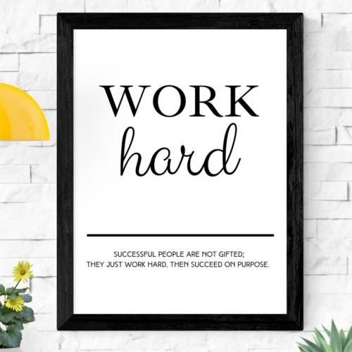 WORK HARD Inspirational Wall Frame