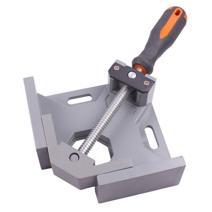 Aluminum Single Handle 90 Degree Right Angle    Angle    Woodworking Frame  Lip  Right   Angle Folder  Tool-gray+yellow