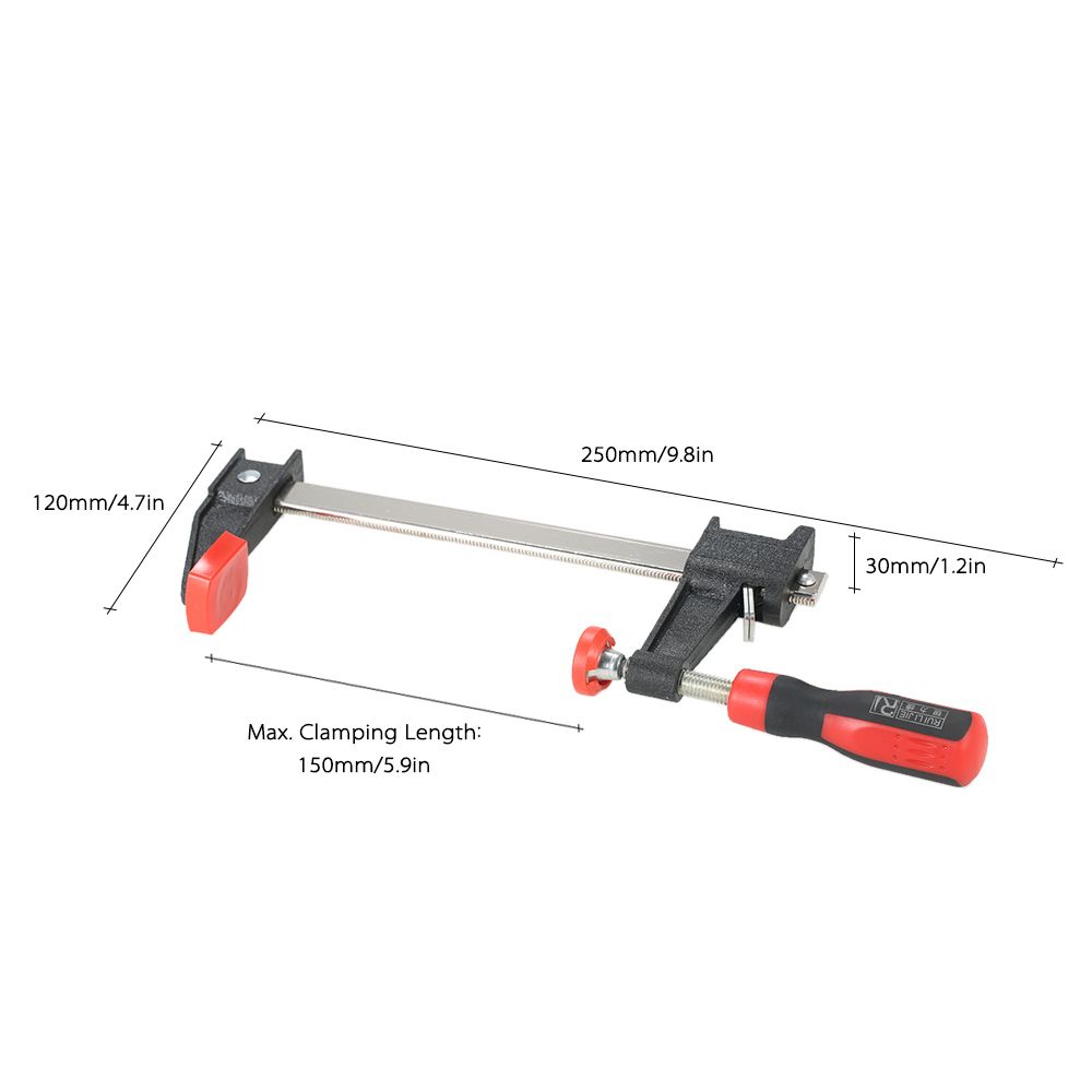 6 Inches F Shaped Economy Clutch Style Bar Clamp For