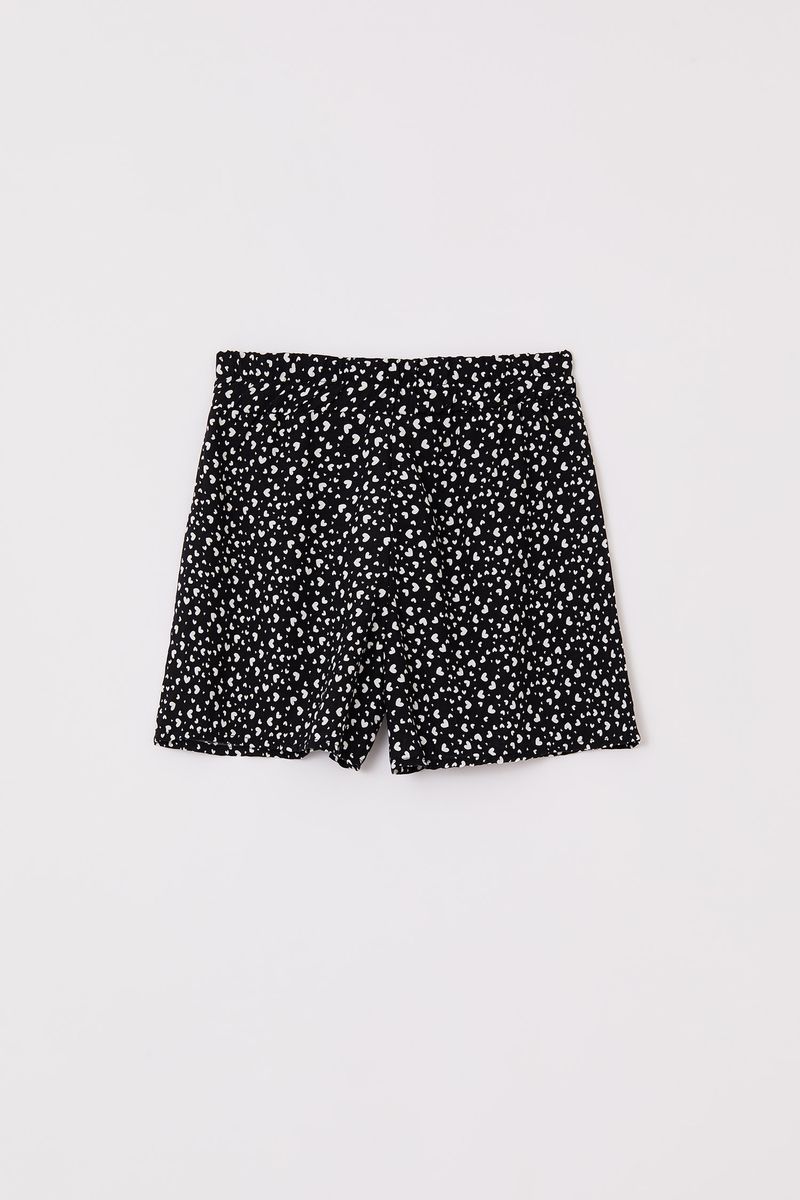 Girl Casual Relax Fit Woven Short - Black