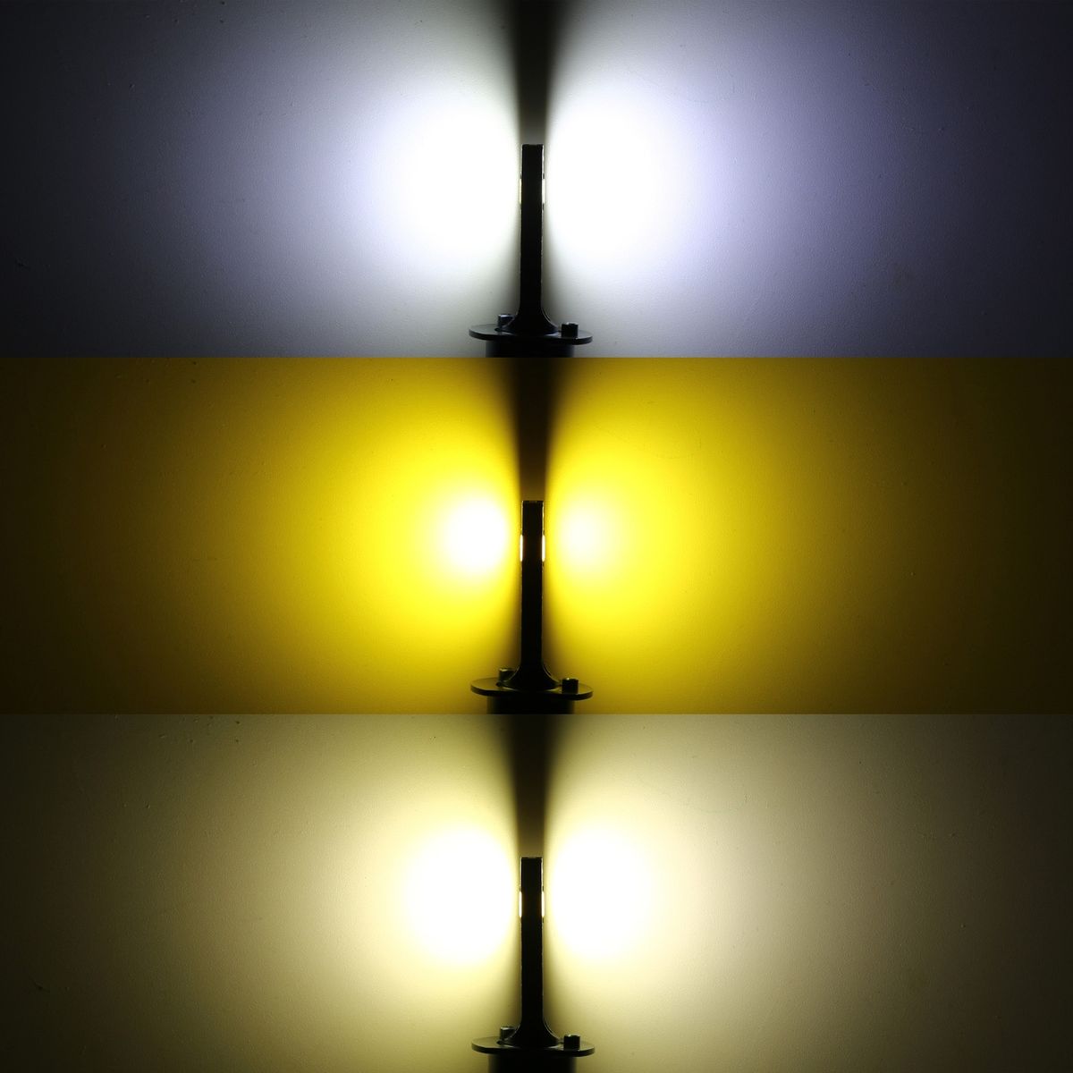 1 Pair H13 Car LED SMD-1860 Tricolor Headlight