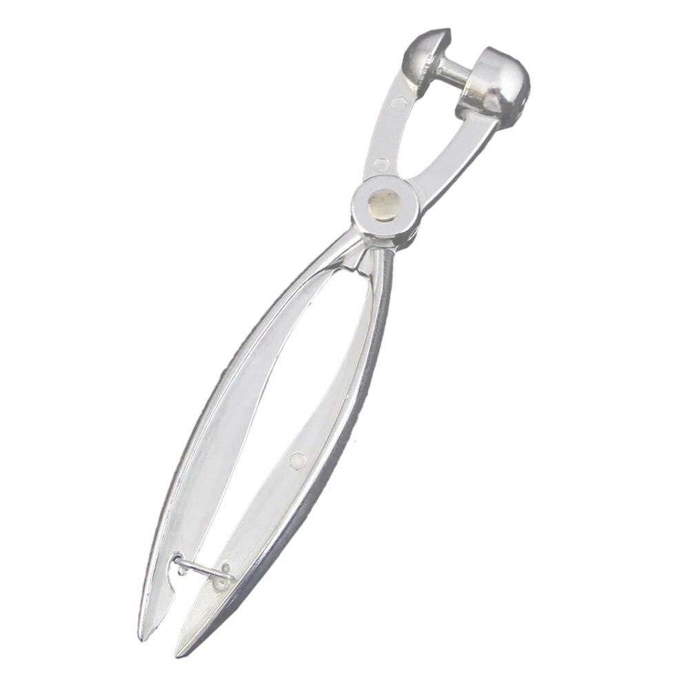 COFA And Nilver Aluminum Cherry Pitter Red Dates Olives Pit Easy Removal Core Squeeze Clamp seedser 18*3.5cm(Silver)
