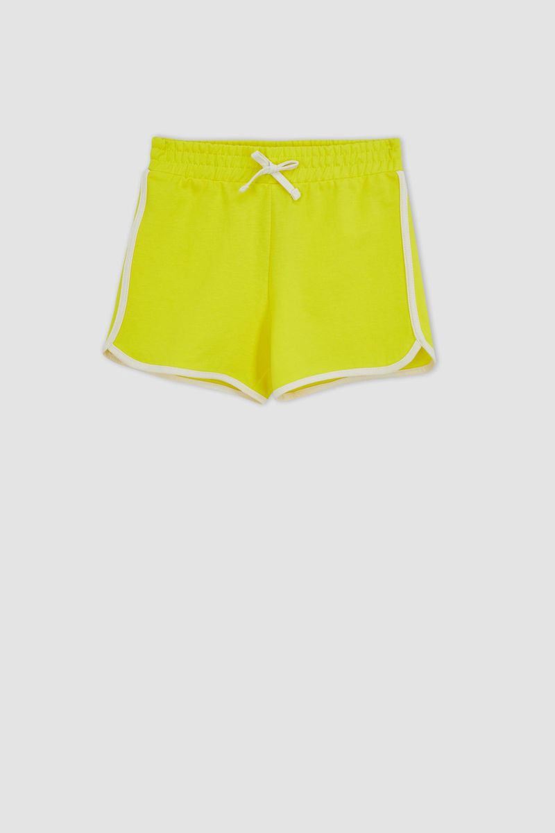 Girl Casual Knitted Short - Yellow