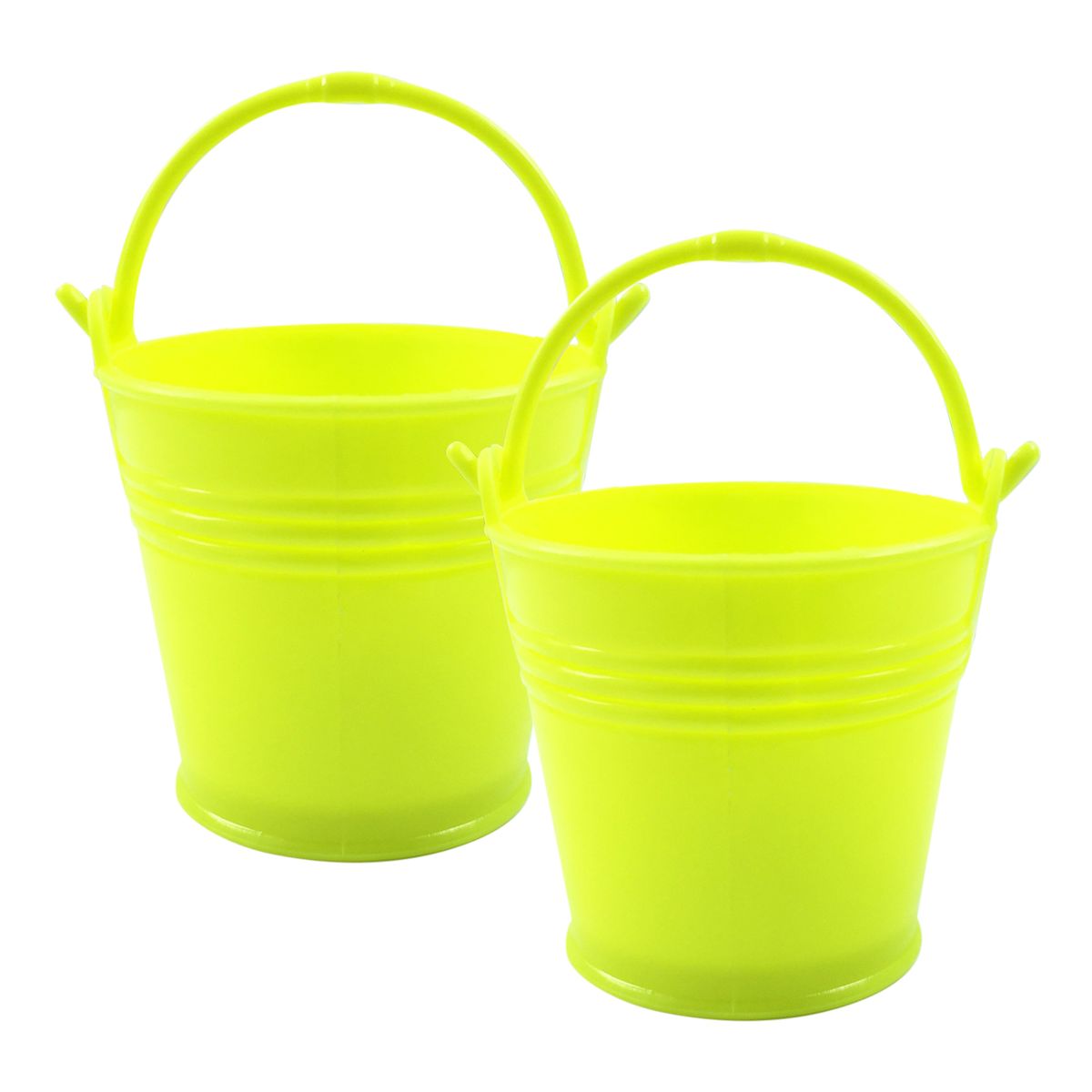 2Pcs Multi-use Anti-slid Handle Candy Storage Bucket-Yellow