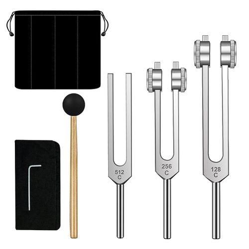 Tuning Forks Set-128 Hz, 256 Hz, 512 Hz,Tuning
