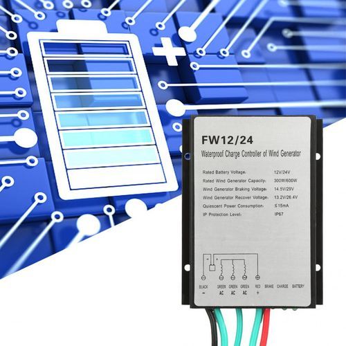 300W 600W 12V/24V AUTO Waterproof Wind Turbine PWM Charge Controller Wind Power Generator Regulator Windmill Controller IP67