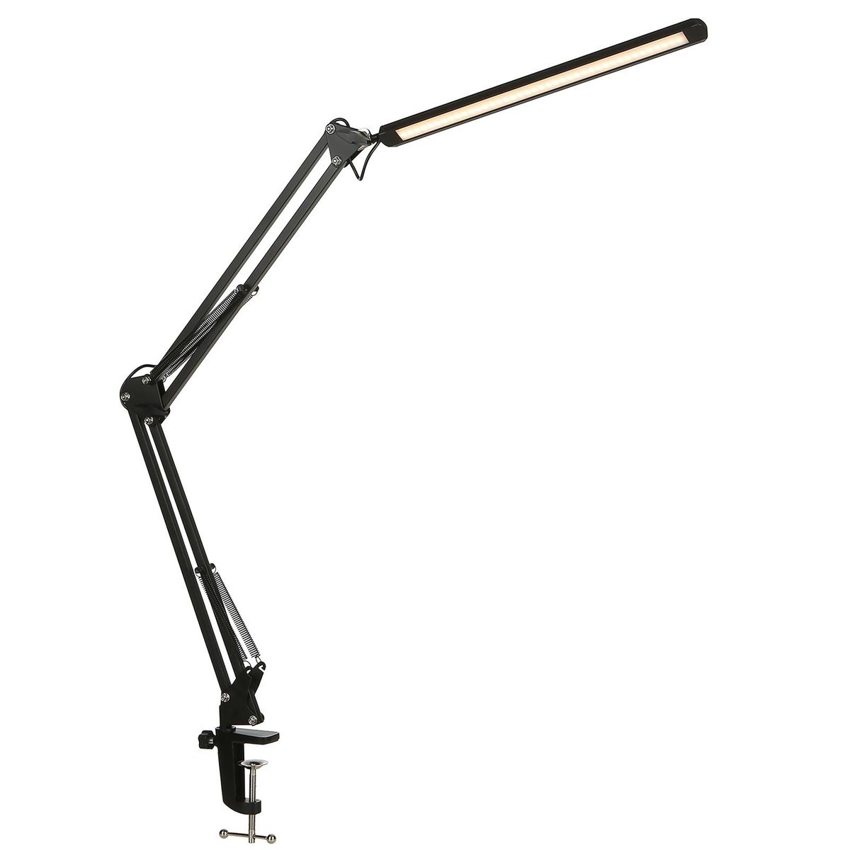 Tomshine LEDs Desk Lamp with Clamp Eye-Caring Dimmable Reading Light 3 Color Modes & 10 Brightness Levels Swing Arm Lamp for Study Office