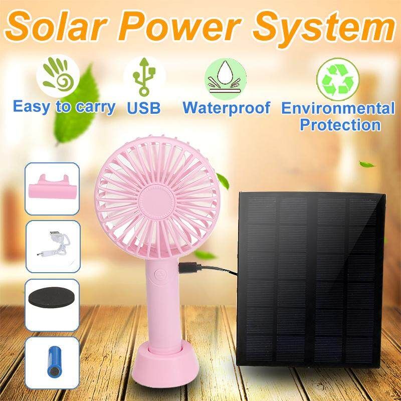 2.5w Waterproof Solar Pannel Charging Solar Panel + Charging Fan System