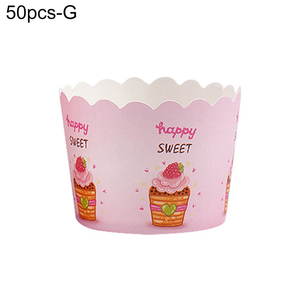 50Pcs Cake Liner   Decorative Wedding Muffin G