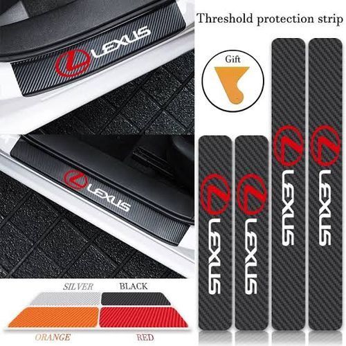 4 Pieces Car Door Step Plate Sill Anti Scratch Sticker Protector Universal Fit For Lexus