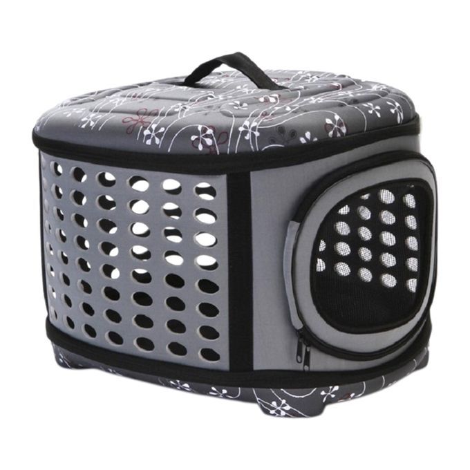 Foldable Pet Dog Cat Carrier Mesh Backpack Travel Bag Comfortable Gray