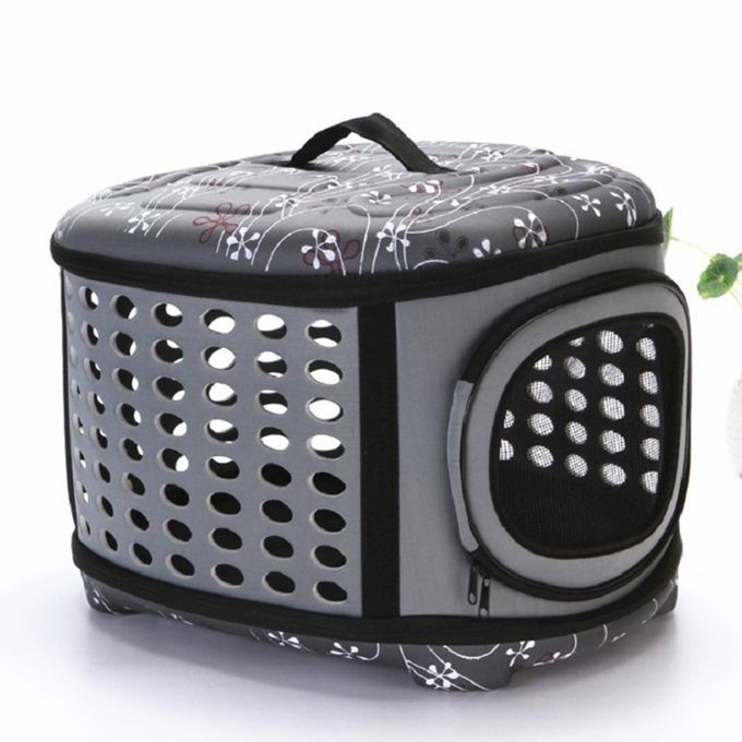 Foldable Pet Dog Cat Carrier Mesh Backpack Travel Bag Comfortable Gray