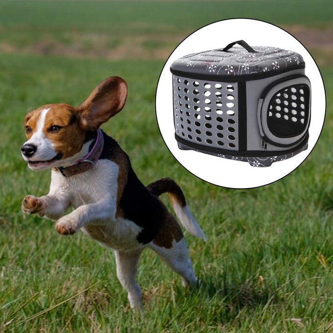 Foldable Pet Dog Cat Carrier Mesh Backpack Travel Bag Comfortable Gray