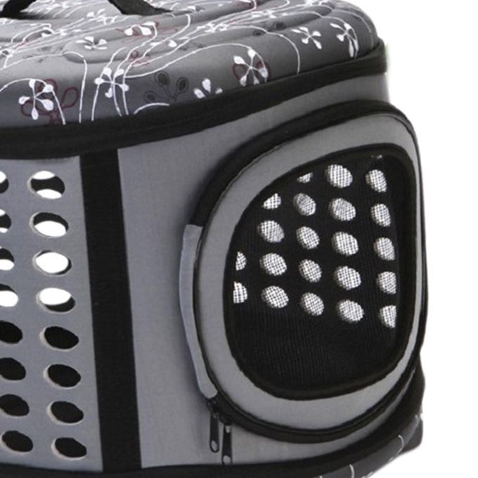 Foldable Pet Dog Cat Carrier Mesh Backpack Travel Bag Comfortable Gray