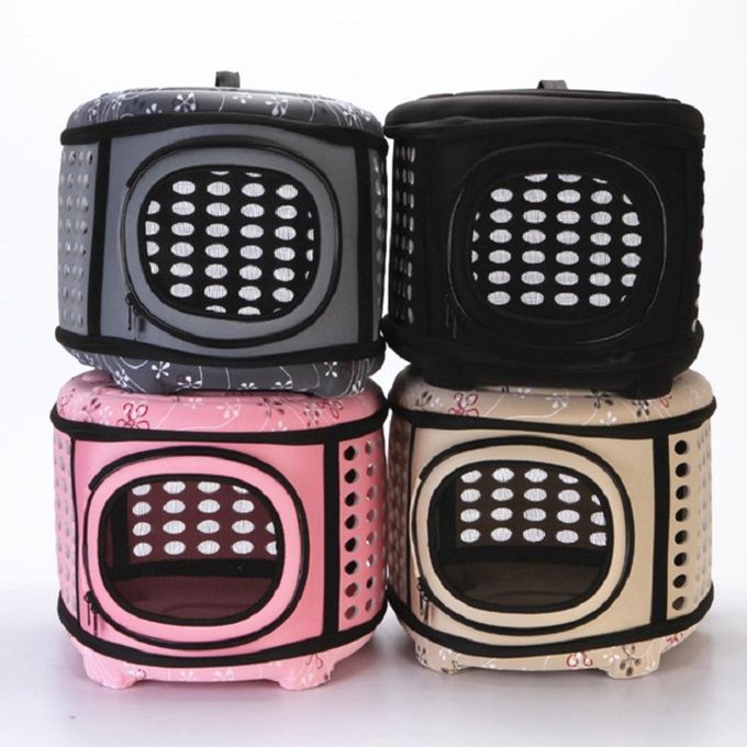 Foldable Pet Dog Cat Carrier Mesh Backpack Travel Bag Comfortable Gray