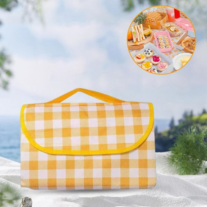 Picnic Blankets Waterproof Foldable Extra Large Yellow