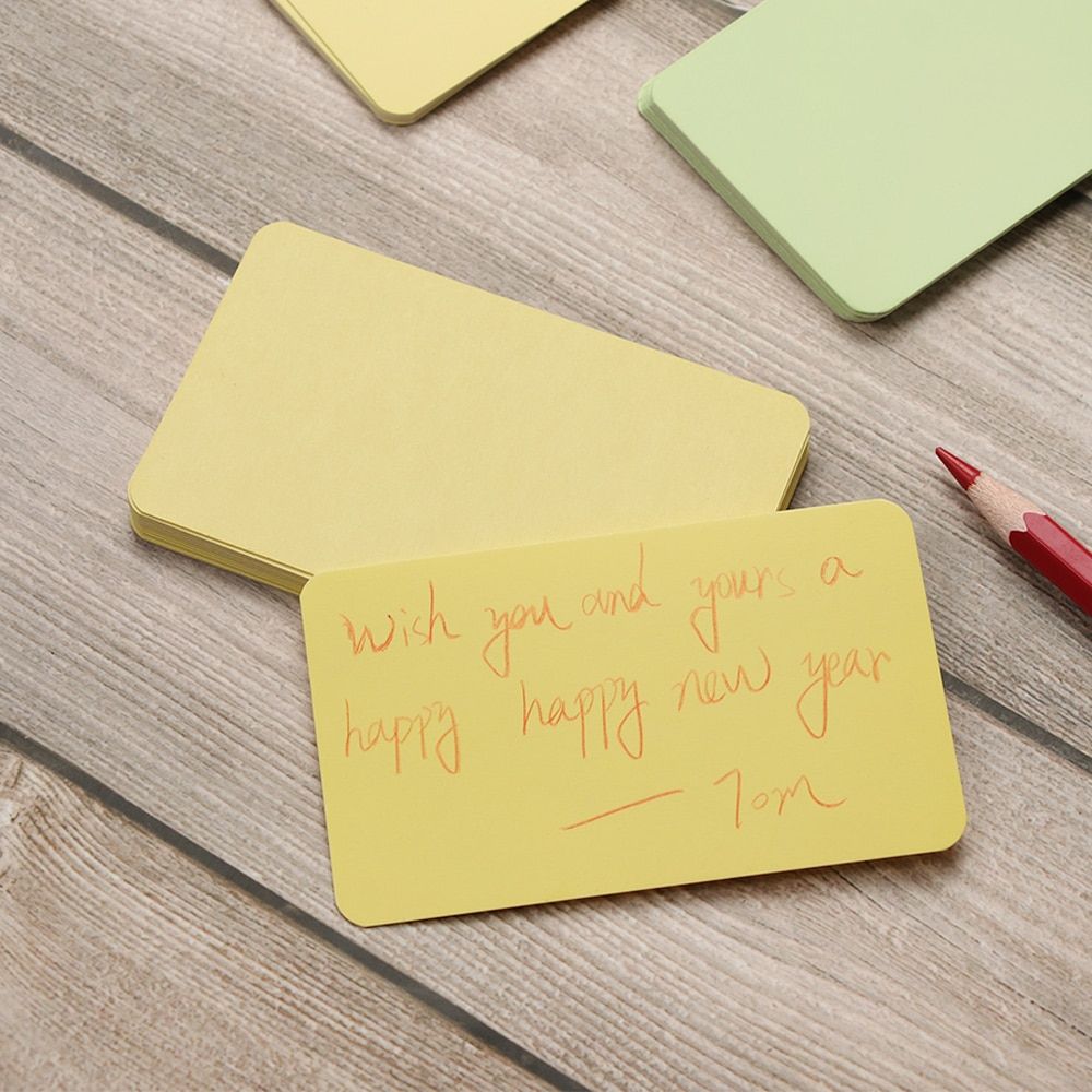 100PCS Blank Word Cards Boxed Message Note Kraft Paper