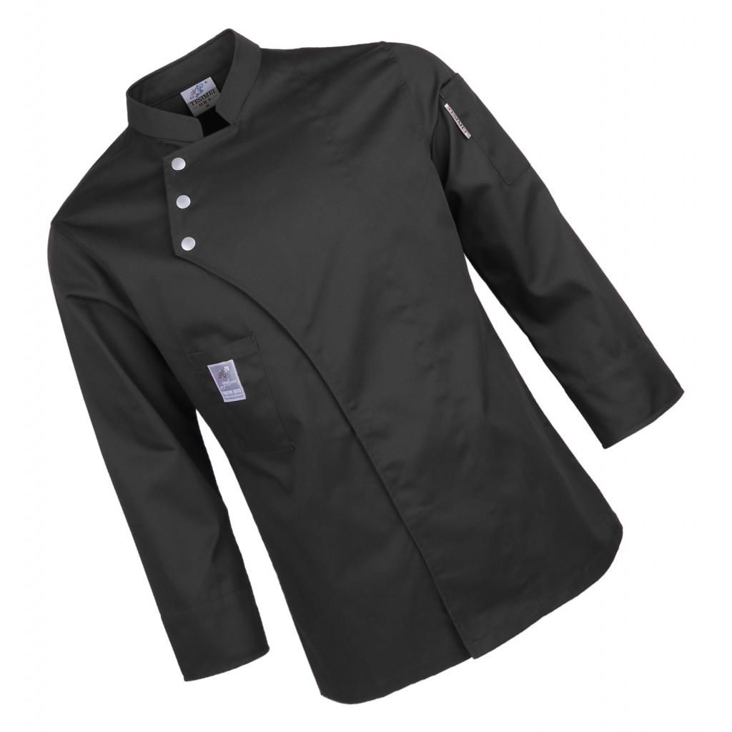 Women Men Chef Jacket Coat Shirt Waiter Waitress Uniforms Black XXL