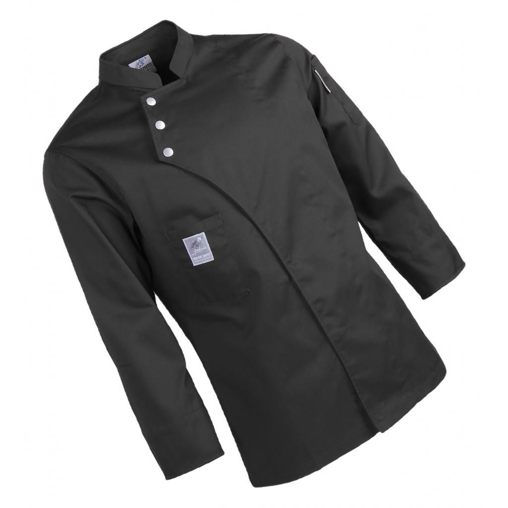 Women Men Chef Jacket Coat Shirt Waiter Waitress Uniforms Black XXL