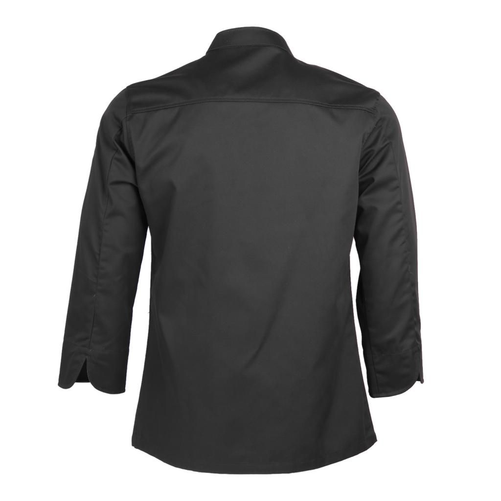 Women Men Chef Jacket Coat Shirt Waiter Waitress Uniforms Black XXL