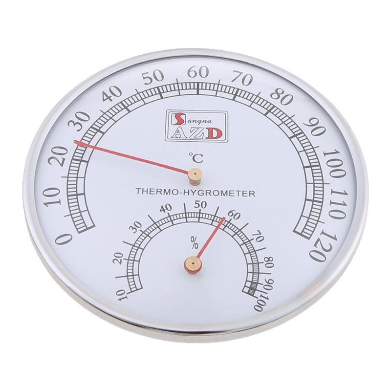 Sauna Thermometer Metal Case Steam Sauna Room Thermometer Hygrometer Bath And Sauna Indoor Outdoor Used Dropship