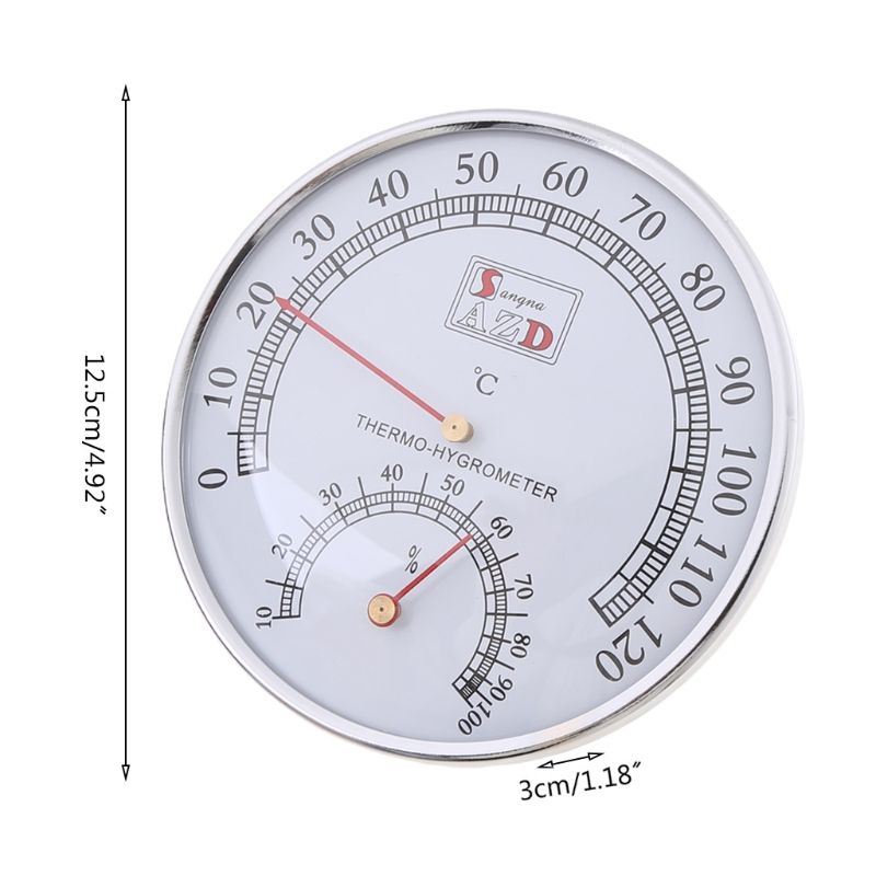 Sauna Thermometer Metal Case Steam Sauna Room Thermometer Hygrometer Bath And Sauna Indoor Outdoor Used Dropship